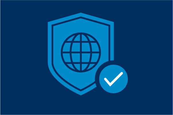 shield and globe infographic