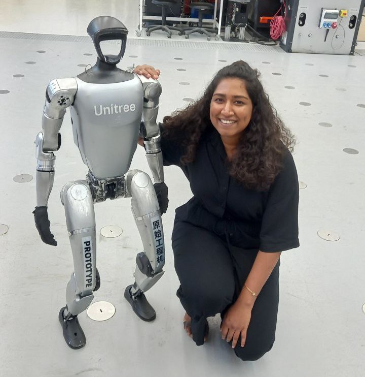 Chapa with her robot research project